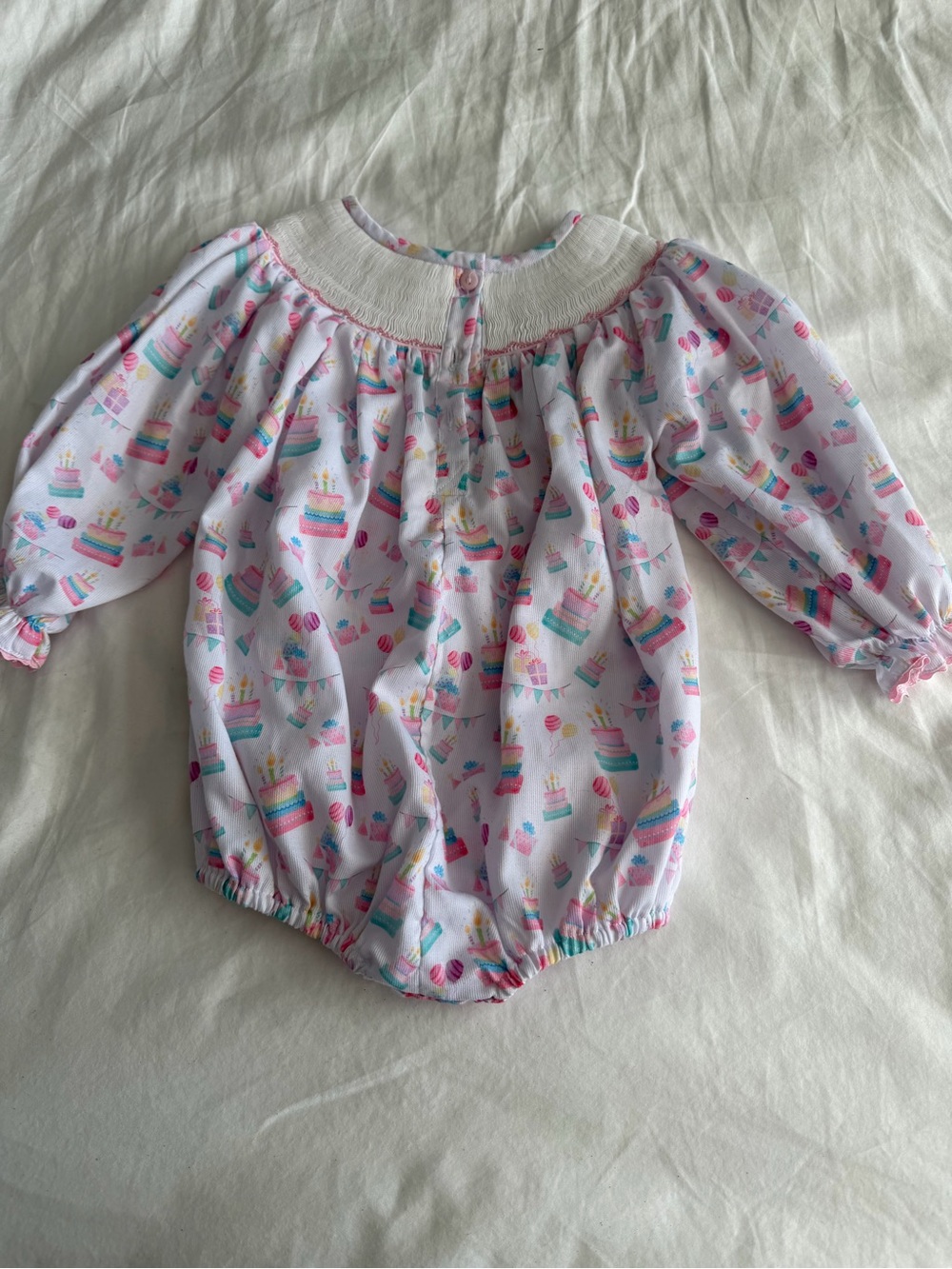 The Smocked Flamingo Baby “Birthday Girl” Onesie - Picture 8 of 9